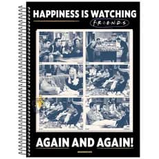 Caderno Friends Universitário 10M Espiral Poster Capa Dura 160 Fls