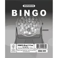Bloco Cartela para Bingo 96 folhas 9x11cm - Pacote com 10 unidades