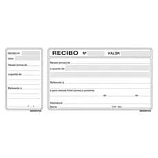 Recibo Comercial com Canhoto 20x9 cm - Pacote com 20 unidades