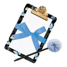 Prancheta Papilio com caneta + pompom