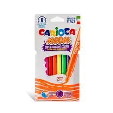 Canetinha Hidrográfica 08 Cores Fluorescente Neon Carioca