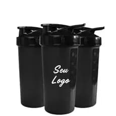 Kit 20 Coqueteleiras 600ml Personalizadas com Logo | Completa c/ Tela e Misturador | Brinde Academia.