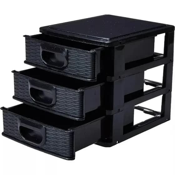 Gaveteiro Dimensões 15 x13 x14cm Para Casa Mini Porta Tudo 3 Gaveta Organizador Multiuso