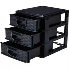 Gaveteiro Dimensões 15 x13 x14cm Para Casa Mini Porta Tudo 3 Gaveta Organizador Multiuso