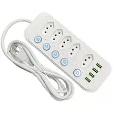 Filtro de Linha Régua Extensão 4 Tomadas E 4 Usb 4 Pd Led Bivolt 110v/220v