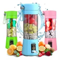 Mini Liquidificador Portátil Recarregável Micro Usb Com 6 Lâminas 380ml