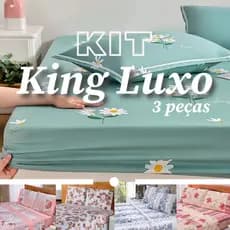 Kit Jogo de Lençol King Antialérgico 3 Peças