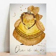 Quadro Placa decorativa Oxum Orixá Umbanda Candomblé Rainha das Águas Doces 013