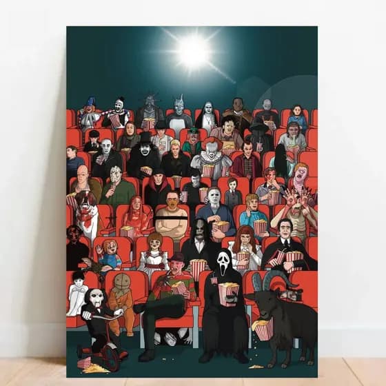 Quadro Placas Decorativas Poster geek todo mundo em Panico Scream Terror  filmes e séries 06