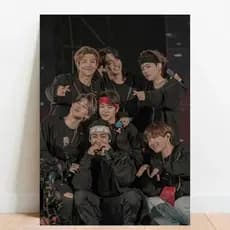 Quadros Placa Decorativa reis do K-POP BTS musica decoração de Parede em MDF 07