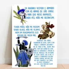 Quadro Placa decorativa Ogum Orixá Umbanda Candomblé Ogunhê, meu pai! 01