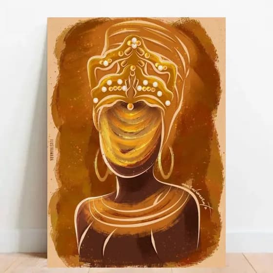 Quadro Placa decorativa Oxum Orixá Umbanda Candomblé Rainha das Águas Doces 010