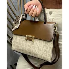 Bolsa Feminina Veryrio Estampada Carteiro Holograma Alça de Mão e Transversal Com Lenço