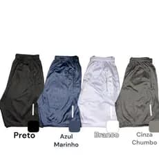 Kit 4 bermudas masculinas com símbolo refletivo que brilha no flash do celular- shorts masculino