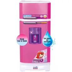 Geladeira Mágica Infantil Pink Cozinha com Acessórios Sai Água de Verdade - Magic Toys 7072