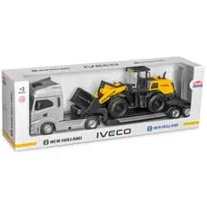 Caminhão Iveco S-Way Plataforma Com Trator Pá Carregadeira New Holland - Usual Brinquedos