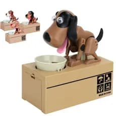 Cofrinho Eltrônico Infantil Cãozinho Lindo Come Moedas Incentivo Para Guardar Dinheiro