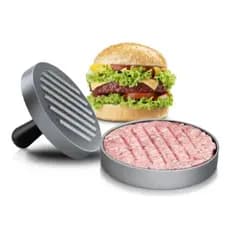 Modelador de Hambúrguer Manual Prensa Redonda Para Carne Caseira Com Alça