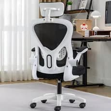 Cadeira Gamer Ergonômica para Escritório Reclinável com Braços, Ajuste de Altura e Giro 360° branca