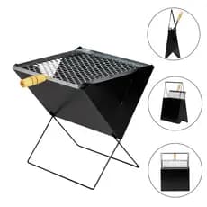 Churrasqueira Maleta Dobravel Portatil Compacta Pratica com Grelha Camping Pesca