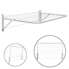 Varal de Parede Retrátil em Aço 84 cm Capacidade 12kg com Kit Instalação