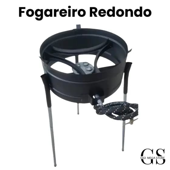 Fogão Fogareiro Alta Pressão Redondo A Gás Disco De Arado Disco De Arado Tacho Com PésTacho Com Pés Para Fritar Peixes