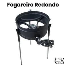 Fogão Fogareiro Alta Pressão Redondo A Gás Disco De Arado Disco De Arado Tacho Com PésTacho Com Pés Para Fritar Peixes