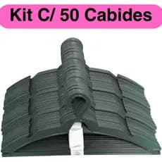 Cabides De Plástico Kit Atacado Com 50 Unidades Para Guarda Roupas e Closet