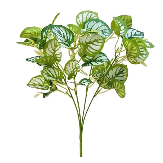 Plantas Artificiais Mini Buquê Folha de Melancia 1 Unidade Decoração Jardim Casa