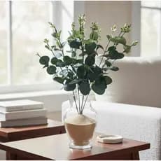 Buquê Eucalipto Artificial 45cm Folhagem Verde Planta Decoração Casa Jardim Casamento
