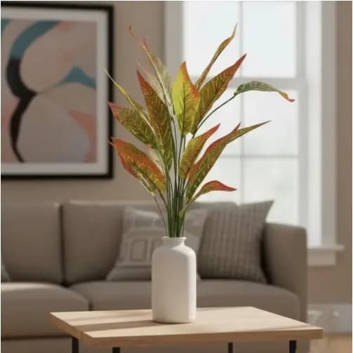 Folhagem Artificial 75cm Planta Decorativa Verde Arranjo Floral Decoração Sala Casa