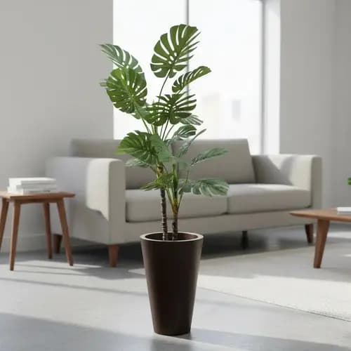 Planta Artificial Costela de Adão Grande Alta 1,04 CM Decoração Elegante Sala Escritório Toque Real Luxo