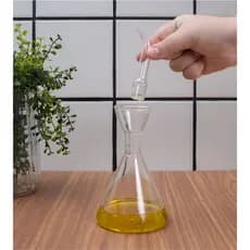 Galheteiro triangular de vidro borossilicato  - Porta Azeite 250 ml - Oikos - Vidro de azeite