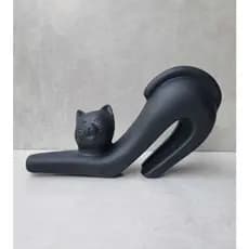 Escultura Gata Mimosa em cerâmica