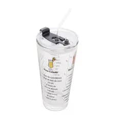 Copo de Drink de Vidro com Canudo 450ml - Lyor