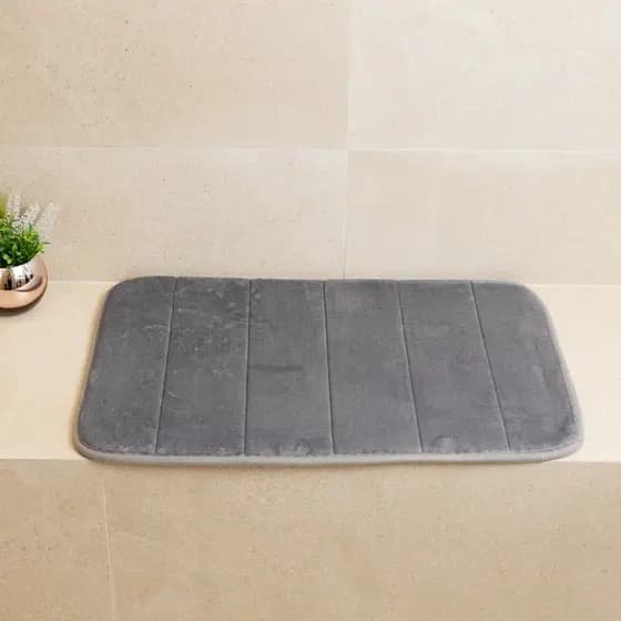 Tapete Antiderrapante para Banheiro Cinza 60cm x 40cm - Lyor