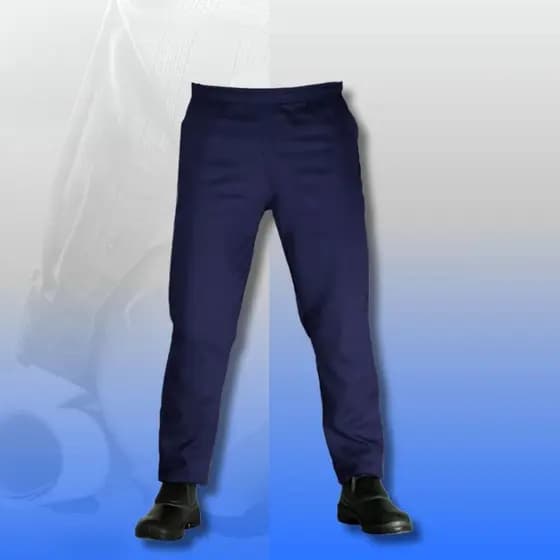 Calça de Brim Azul Marinho com 1/2 Elástico para Trabalho Pesado