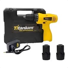 Parafusadeira Titanium 12V  2 Baterias Recarregáveis  Furadeira e Parafusadora para Casa e Oficina
