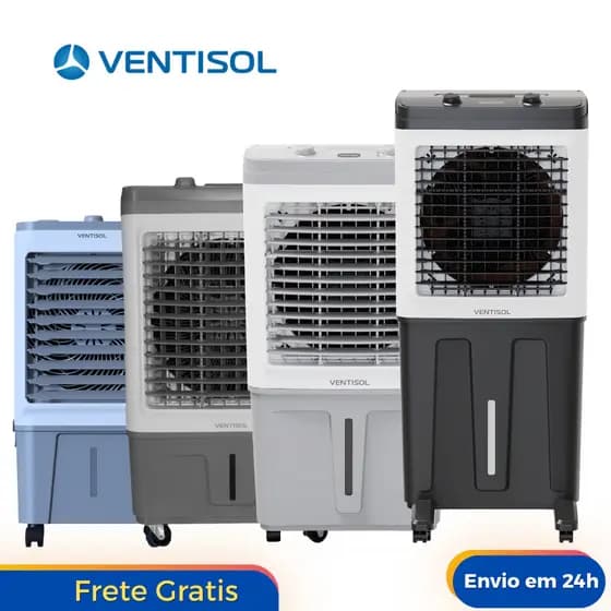 Climatizador de Ar Frio 9|35|60|80 Litros 127V-220V Umidificador Ventisol