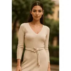 Cinto Feminino Cordão Com Fivela Ponteiras Dourada Elegante Versátil Vestidos Calças