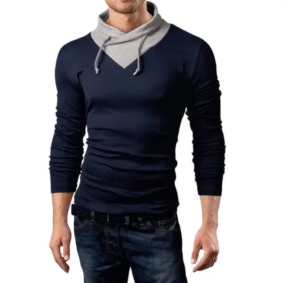Camiseta Masculina Manga longa em Malha Viscolycra Blusa Meia Estação