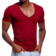 Camiseta Masculina Básica de Malha Viscolycra Premium Com Elastano Gola  Funda Academia Treino Musculação Verão