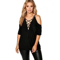Blusa Feminina Tamanho Grande Plus Size Bata Decotada De Malha Camiseta Feminina Do G ao G2 Soltinha Confortável