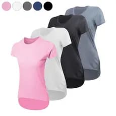 Kit 4 Camisetas Dry Fit Long Line Feminina Tampa Bumbum Para Academia Fitness