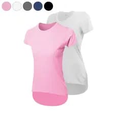 Kit 2 Camisetas Dry Fit Long Line Feminina Tampa Bumbum Para Academia Fitness