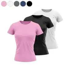 Kit 3 Camisetas Dry Fit Feminina Academia Treino Corrida Proteção UV Premium