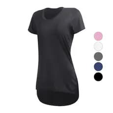 Camiseta Dry Fit Long Line Feminina Tampa Bumbum Para Academia Fitness