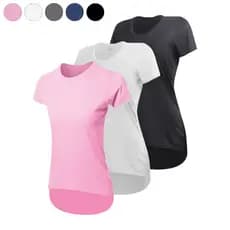 Kit 3 Camisetas Dry Fit Long Line Feminina Tampa Bumbum Para Academia Fitness