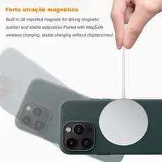 Para iPhone 15 Pro Alta qualidade Capa magnética de couro para telefone
