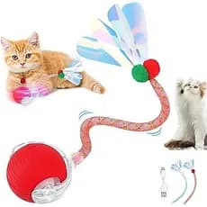 Brinquedos Inteligentes Para Gatos Bola Rolamento Automática Cauda Falsa Recarregável Elétrico